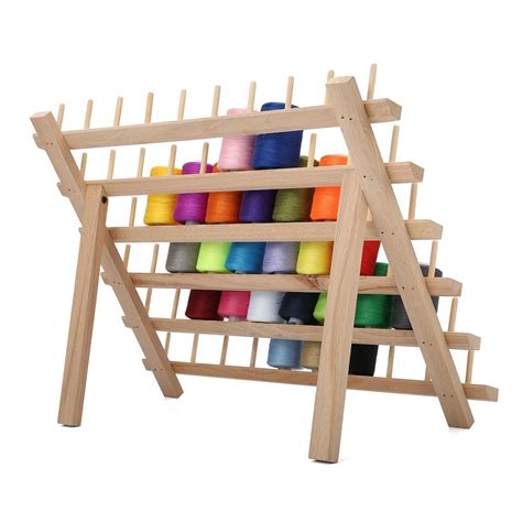 60 Spool Wooden Thread Rack And Organizer For Sewing Quilting