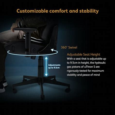 Osim Uthrone S Gaming Chair With Customizable Massage Black Osim