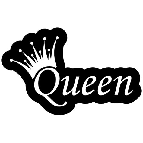 Queen With Crown Vinyl Lettering Sticker