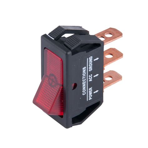 Looking for a 12v switch power wire under passenger side dash that. Calterm Illuminated 12-Volt DC/20 Amp Rocker Switch, Red-40310 - The Home Depot