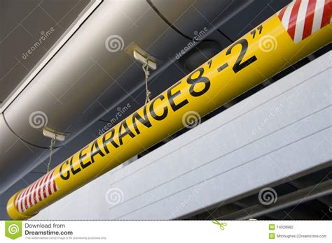 Each garage may have varying clearance heights for vehicles. Clearance Sign Stock Photography - Image: 14028982