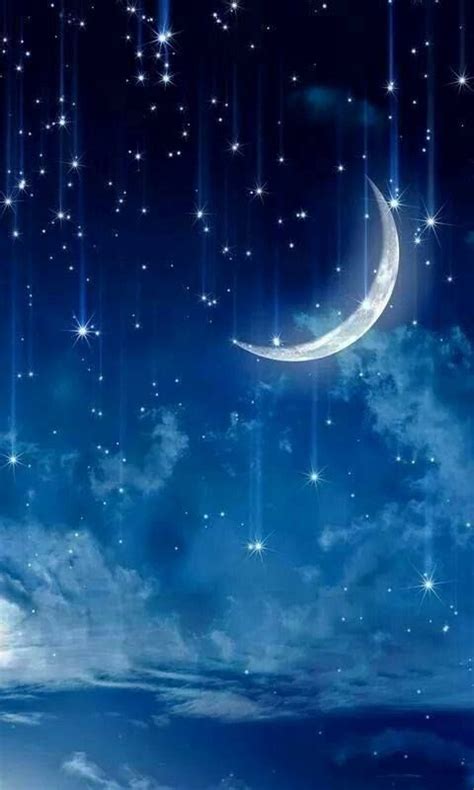 Fantasy Night Time Phone Wallpaper Night Skies Moon Art