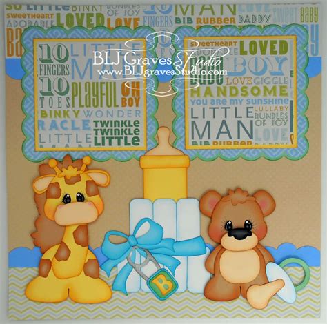 See more ideas about scrapbook, baby scrapbook, baby scrapbook pages. BLJ Graves Studio: Boy Baby Shower Scrapbook Pages