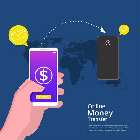 Online Money Transfer Concept Hands Holding Smartphone To Transfer