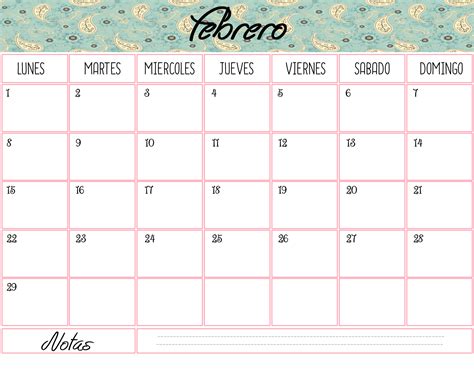 Pijaditas De Mayyica Calendario Imprimible De Febrero Y San Valentín