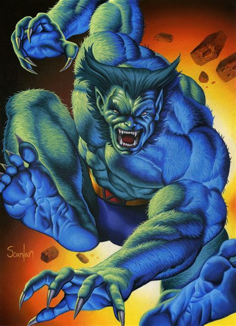 Hank Mccoy By Peter Scanlan Beast Marvel Beast Xmen Marvel Comics Art