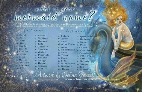Whats Your Mermaid Name Mermaid Names Fairy Names Names