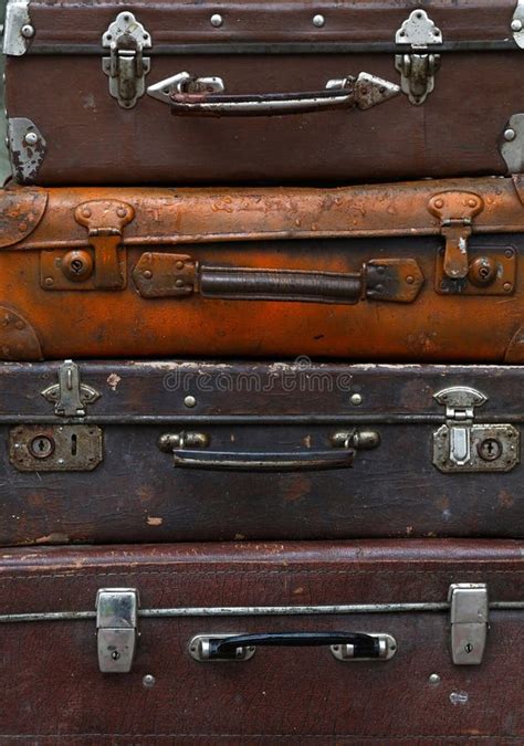 Faded Stack Old Suitcases Stock Photos Free And Royalty Free Stock
