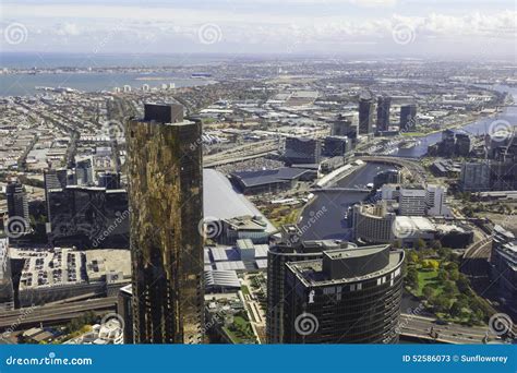 Aerial View Of Melbourne Cityscape During Daytime Editorial Stock Photo