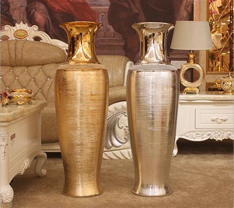 Will 2020 see interior design shift towards more sustainable practises within the home? 90cm tall gold & silver floor vase for home decoration and ...