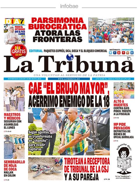 La Tribuna Honduras 18 De Mayo De 2019 Infobae