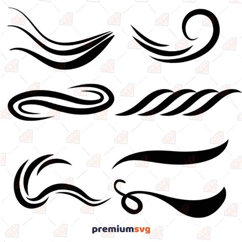 Swish Wave Shapes Svg Cut File Wave Vector And Clipart Premiumsvg