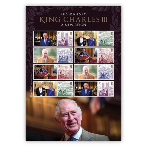 royal mail 2023 king charles lll new reign collector sheet 8 stamps mnh 28 50 picclick
