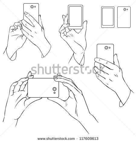 The primrose case files ch. stock-vector-hand-drawn-hands-with-mobile-phone-117609613 ...