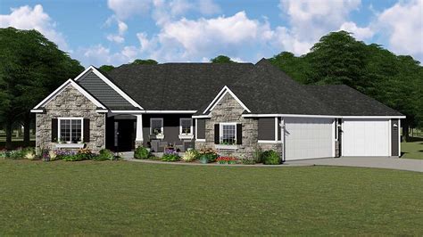 Archival design's ranch style house plans can easily accommodate any family. Ranch Style House Plan 50737 with 2199 Sq Ft, 3 Bed, 2 ...