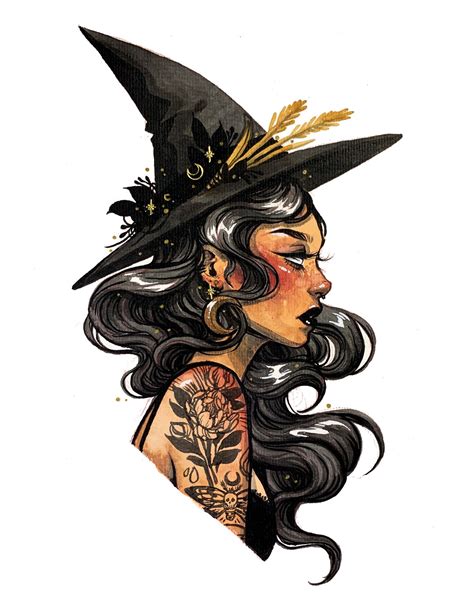 Witch Painting Witch Drawing Witch Art Art Painting Tatoo Manga
