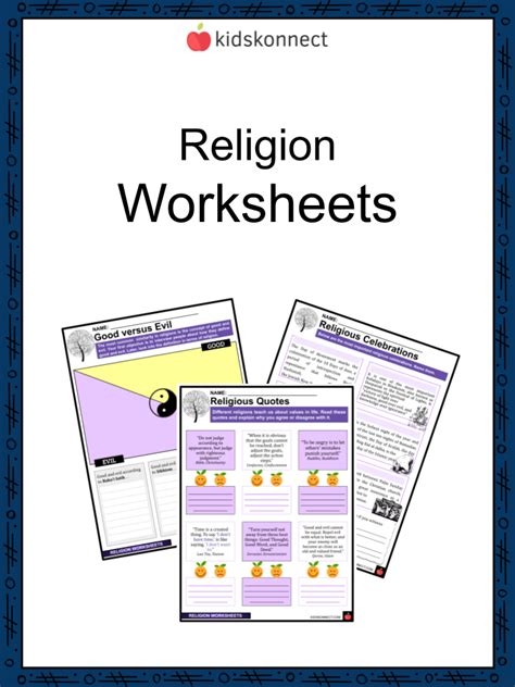 Religion Worksheets History Main Religions Functions Criticisms