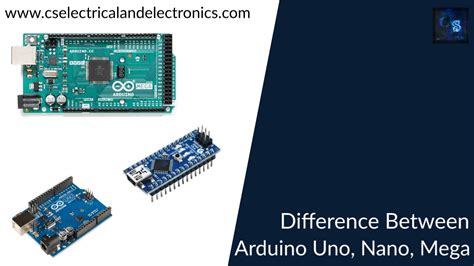 Difference Between Arduino Uno Nano Mega Features Applications