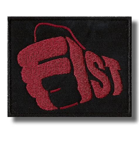 Fist Embroidered Patch 10x8 Cm Patch