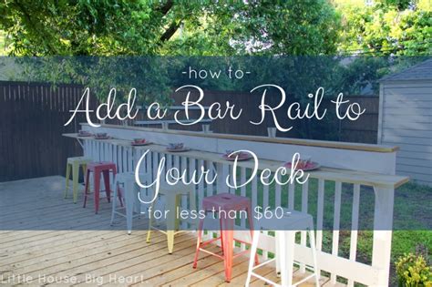 Another one of our deck railing ideas is to turn your deck railing into a simple bar. 32 DIY Deck Railing Ideas & Designs That Are Sure to ...