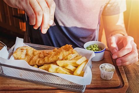 Skate Fish And Chips Traditional Saltwater Fish Dish From England