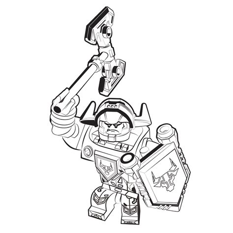 Lego Nexo Knights - ridder Axl - Coloring pages for kids