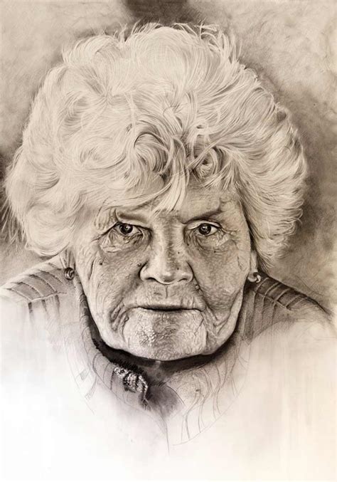 Head Of An Old Woman 79 Years Of Life In Her Face Drawing Academy