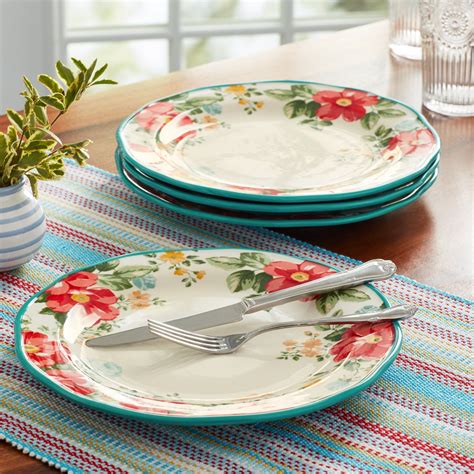 See more ideas about pioneer woman, pioneer, pioneer woman kitchen. The Pioneer Woman Vintage Floral 4-Piece Dinner Plate Set ...