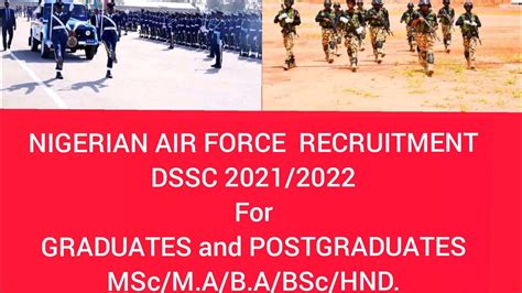 Nigerian Air Force Dssc Recruitment 20212022 Youtube
