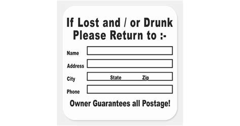 If Lost And Or Drunk Please Return To Square Sticker Zazzle