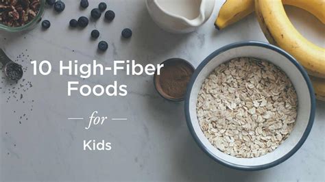 Baby cereal is a big part of a baby's diet for the first year, so make sure you choose a cereal that's high in fiber. High-Fiber Foods for Kids: 10 Tasty Ideas