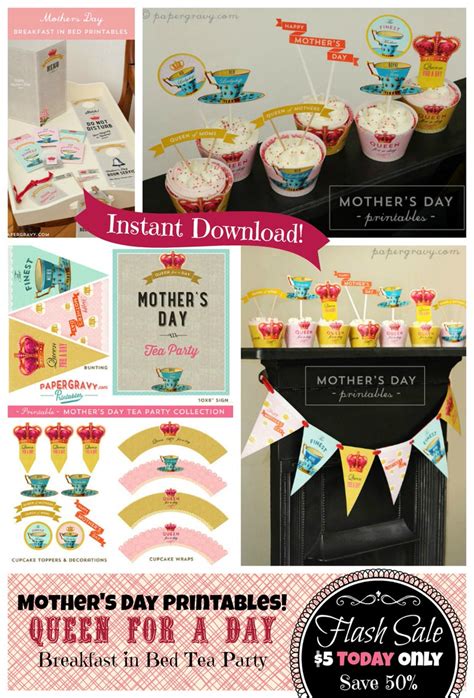 5 Today Mothers Day Breakfast In Bed Printable Set Save 50 Tip Junkie