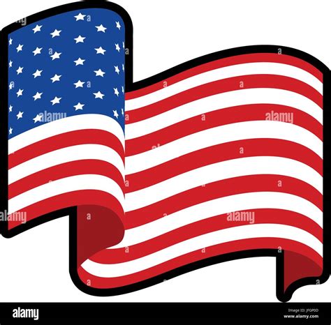 United States Flag Icon Vector Illustration Graphic Design Stock Vector