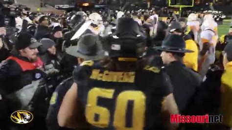 Mizzou Coach Gary Pinkel Being Carried Off The Field For His Last Game Youtube
