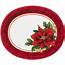Holly Poinsettia Christmas Oval Paper Plates 1225 In 8ct  Walmart