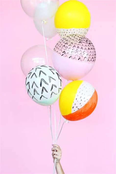Graphic Painted Party Balloons A Subtle Revelry