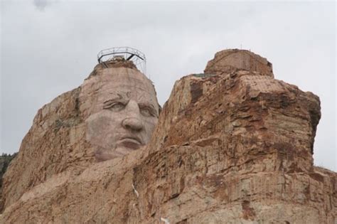 White Wolf Monument Of Native American Hero ‘crazy Horse Slowly