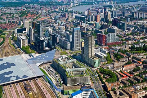 Luchtfoto Centrum Rotterdam Van Anton De Zeeuw Op Canvas Behang En Meer