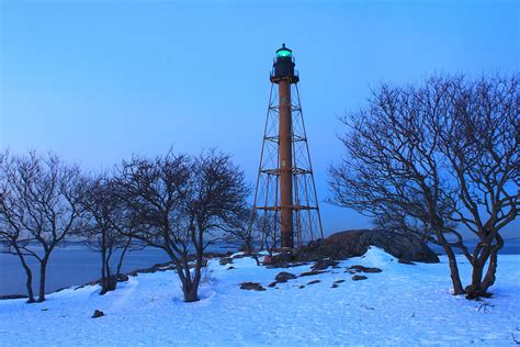 marblehead lighthouse in winter photograph by john burk fine art america