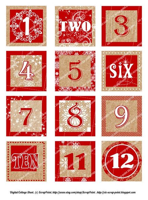 6 Best Images Of Printable Christmas Calendar Numbers Free Printable