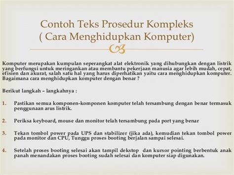 Contoh Teks Prosedur Mengoperasikan – Lakaran
