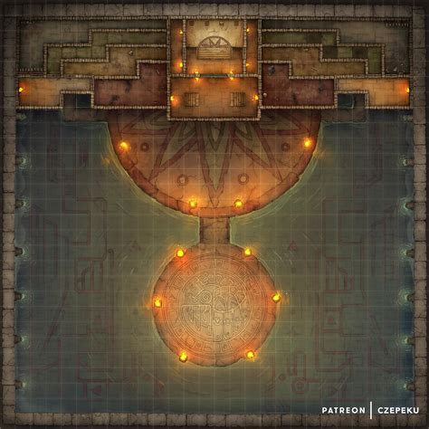 Couatl Temple Dungeon Battlemap [28x28] R Dndmaps