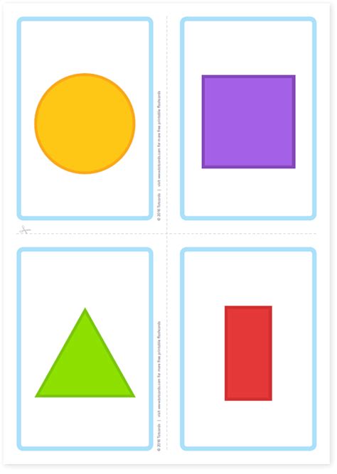 Free Shape Flashcards For Kids Totcards