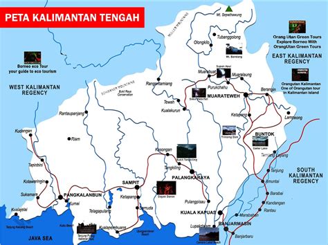 Peta Kalimantan Tengah Lengkap Nama Kabupaten Dan Kota