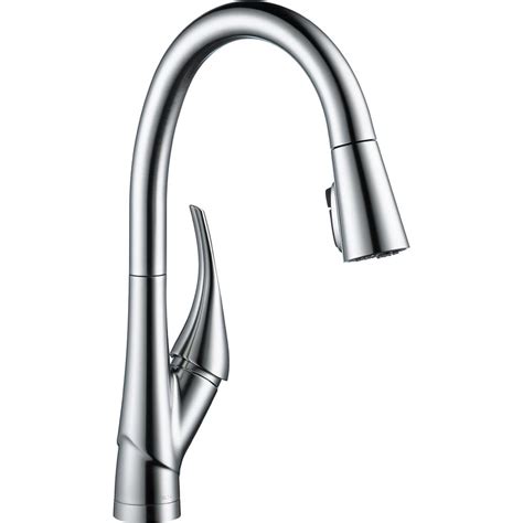 Simply ask your faucet to dispense one cup this delta® faucet provides a practical, hardworking solution that will stand the test of time, every time. Delta Esque Single-Handle Pull-Down Sprayer Kitchen Faucet ...