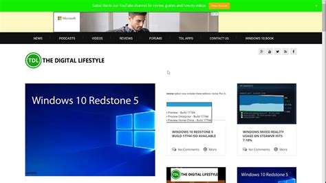 Hands On With Windows 10 Redstone 5 Build 17754 Youtube