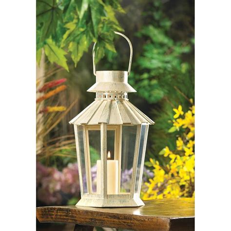 Wholesale Ivory White Garden Candle Lantern Fluted Top White Candle