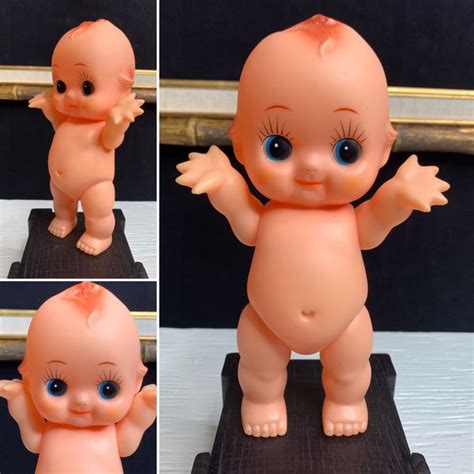 Vintage Kewpie Doll Circa 1960s Made In Japan 8” Tall Plus 3”inch Kewpie Doll For Sale