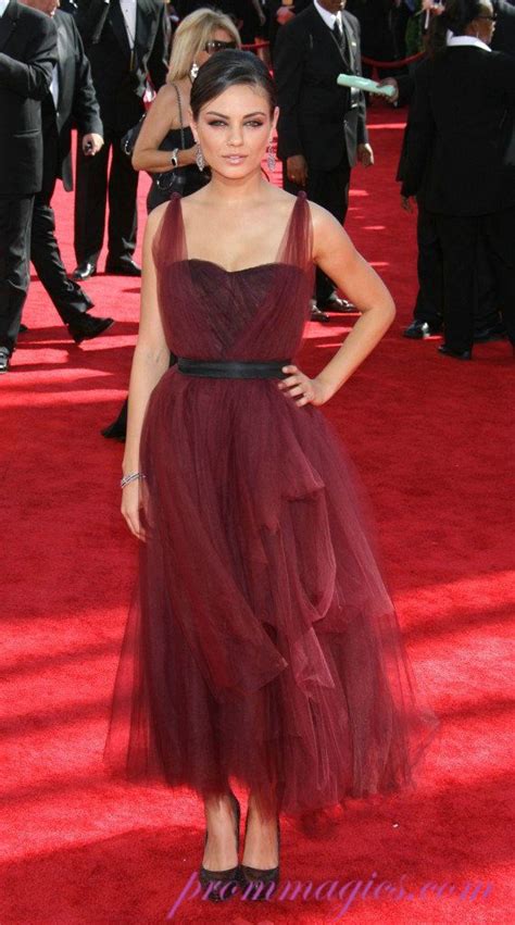 Mila Kunis Red Carpet Evening Dress 2009 Emmy Awards Emmy Awards