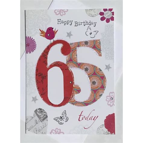 Happy Birthday 65 Today Age Card The Pencil Case
